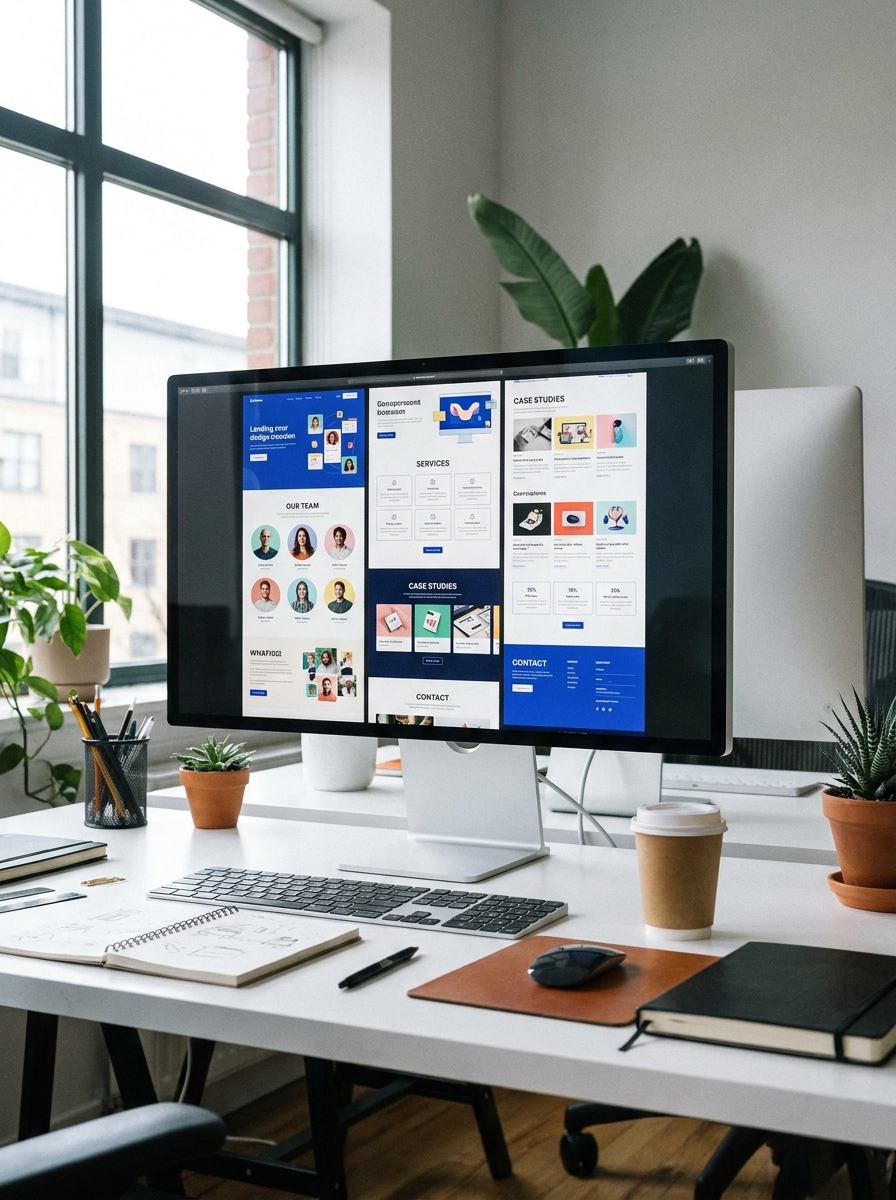 Diseño visual para landing page profesional